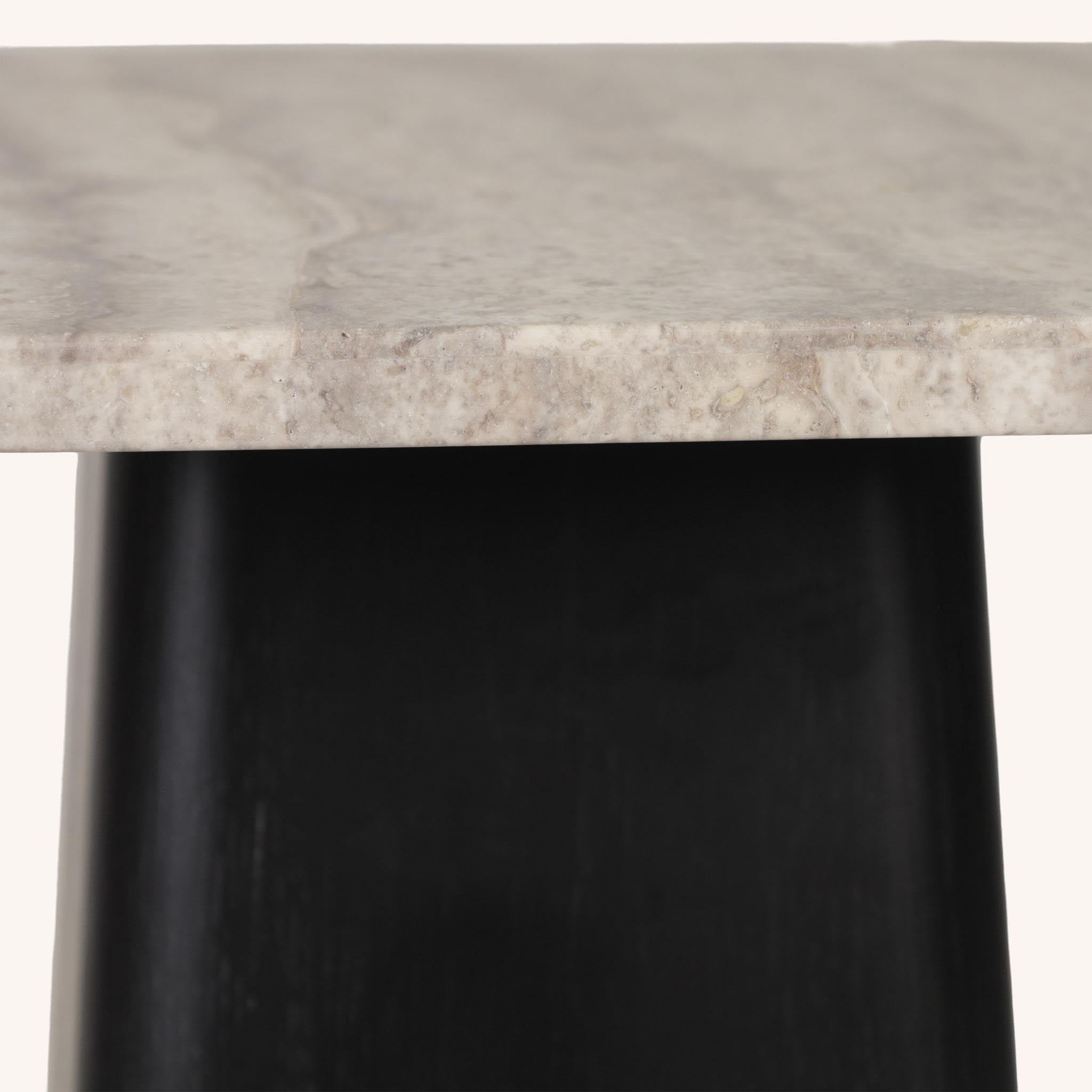Mesa de Comedor Cuadrada Tapo - CREMA/NEGRO