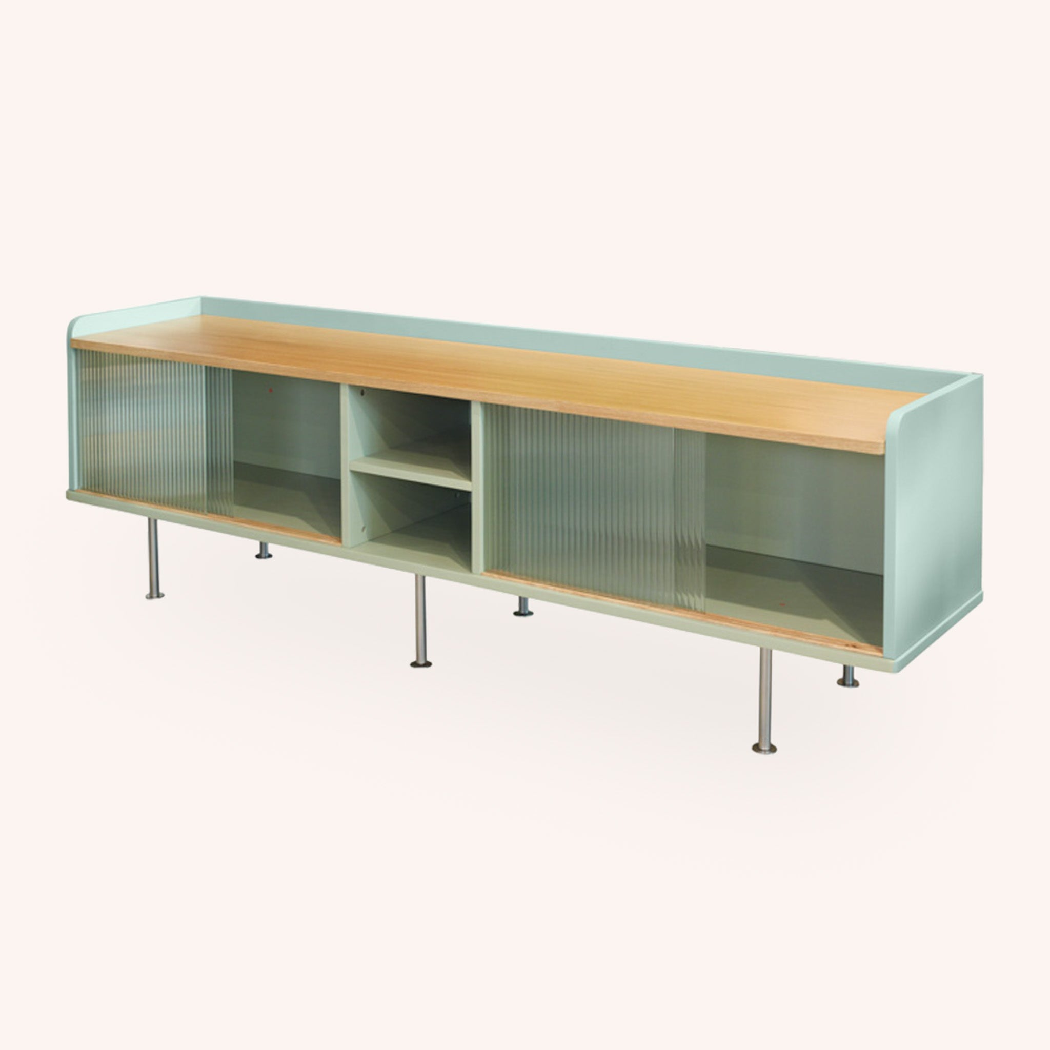 Mueble de TV de Piso Itzy - MADERA/VERDE