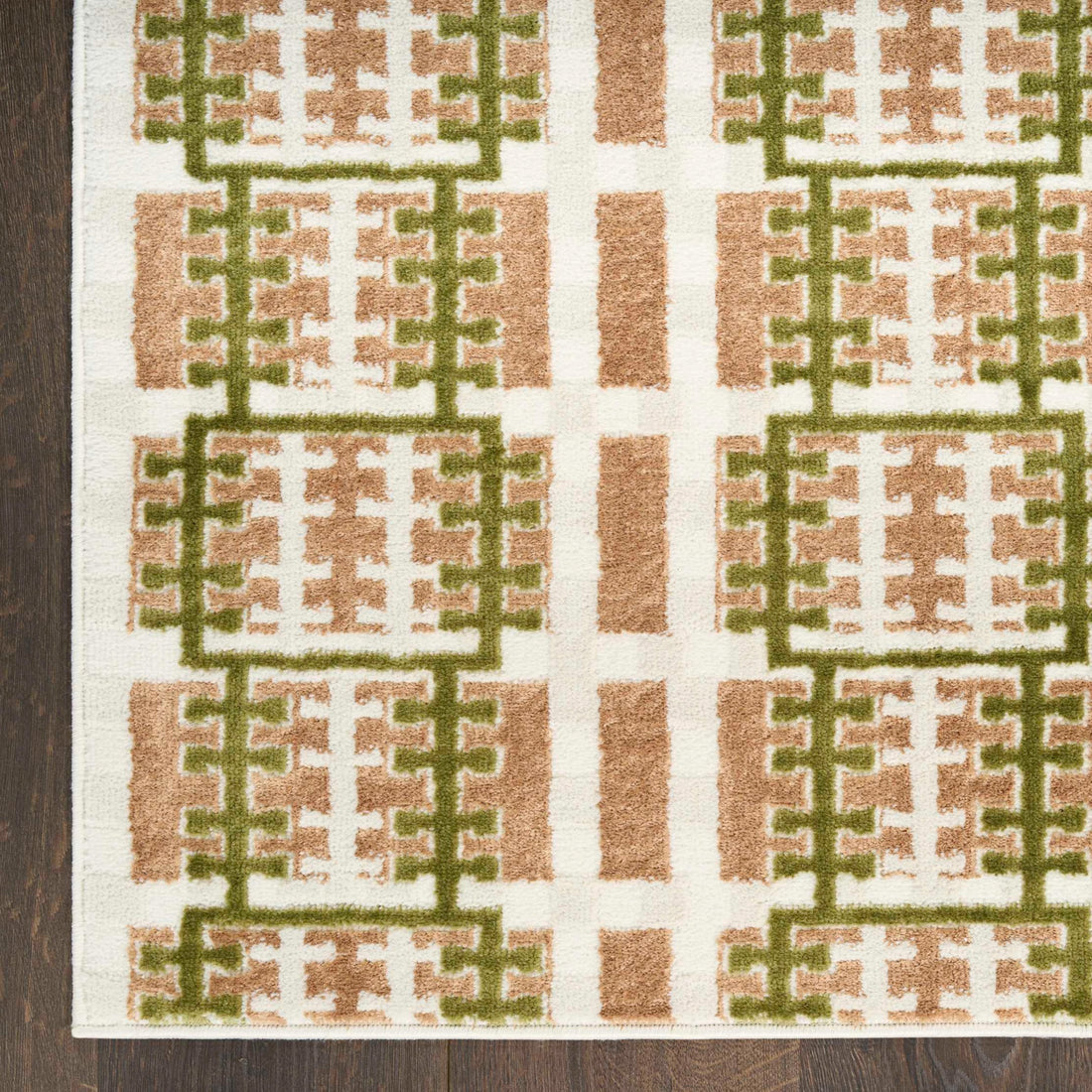 Alfombra Rectangular Retro - CREMA