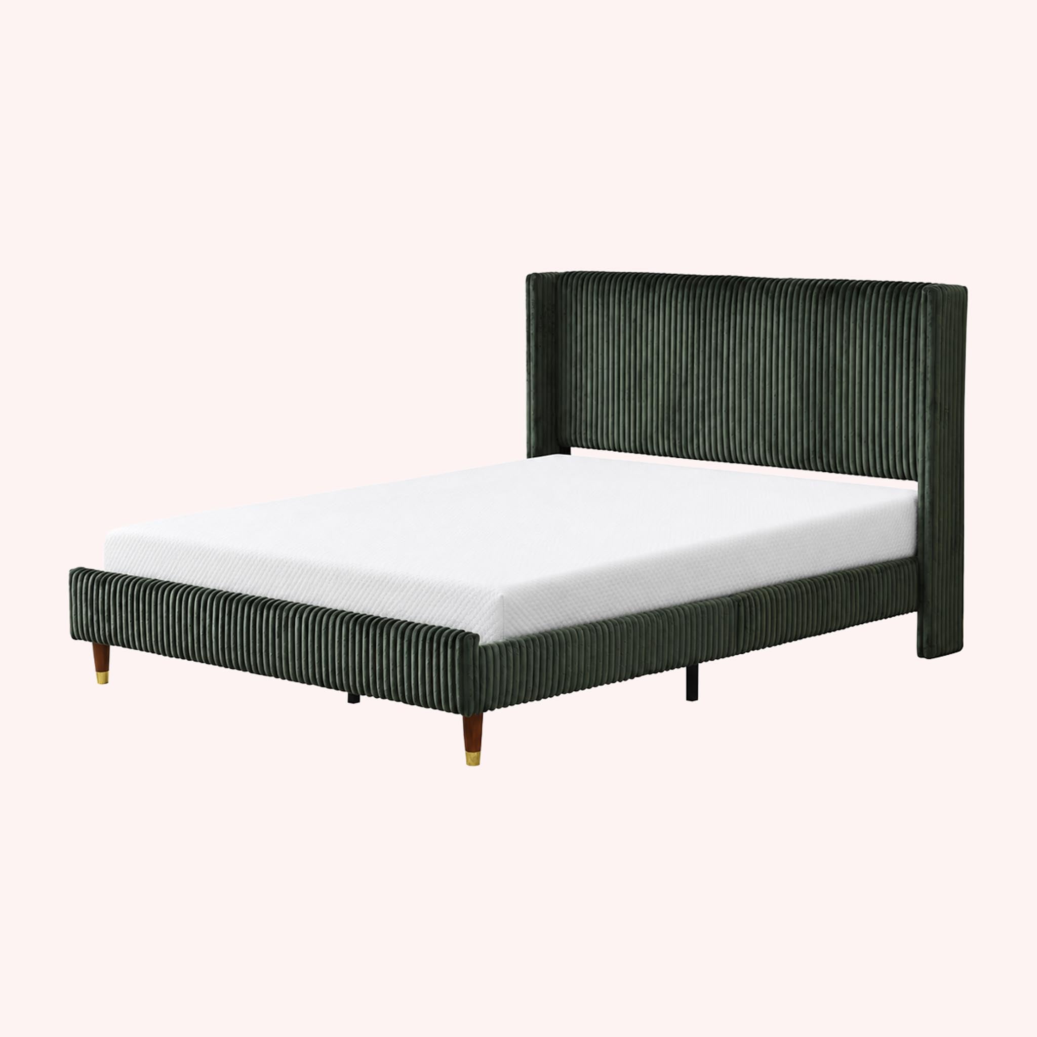 Cama Queen Wingback - VERDE