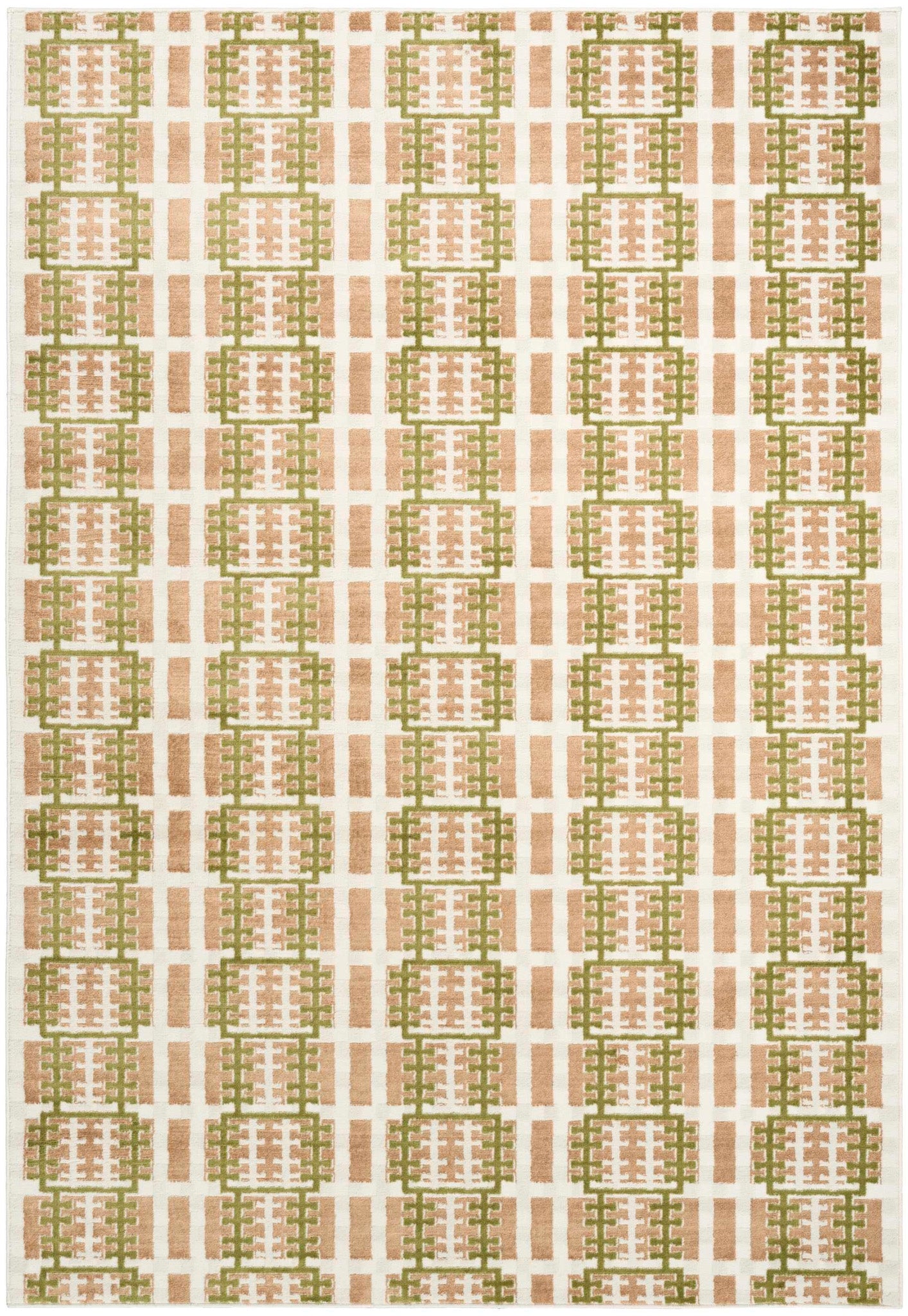 Alfombra Rectangular Retro - CREMA