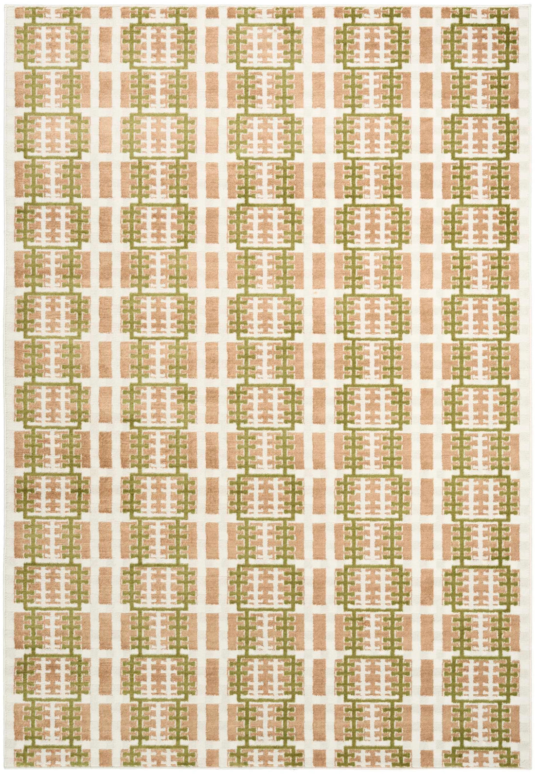 Alfombra Rectangular Retro - CREMA