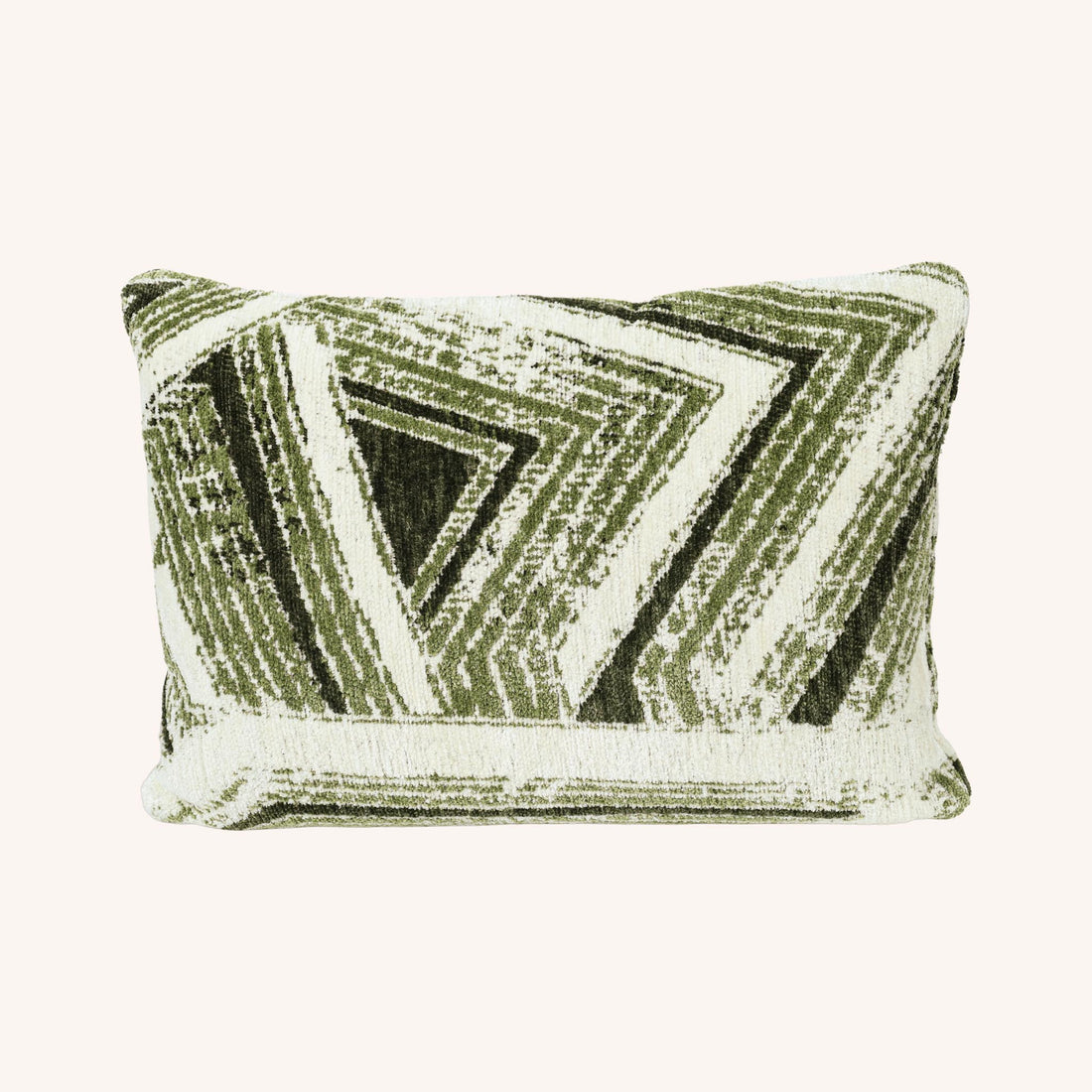Cojín Rectangular Deondri - OFF WHITE Y VERDE